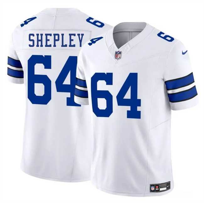 Men & Women & Youth Dallas Cowboys #64 Dakoda Shepleyss White 2025 F.U.S.E. Vapor Untouchable Limited Stitched Jersey